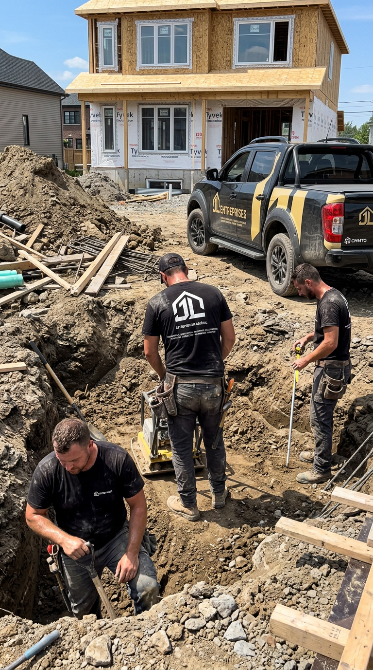Excavation et terrassement par l'équipe JL